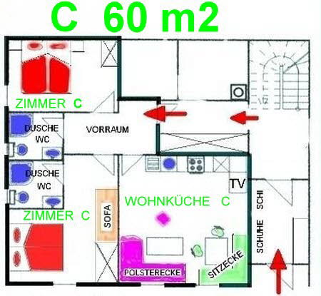 Ferienwohnung C 60 m2